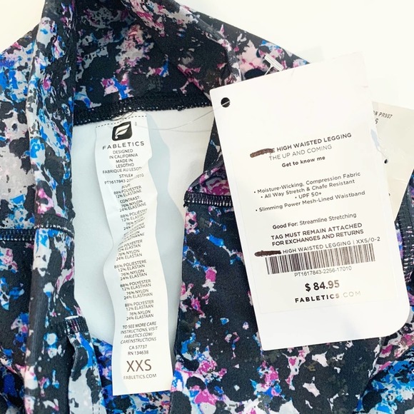 Fabletics Lisette high waisted leggings NWT XXS - Picture 12 of 12